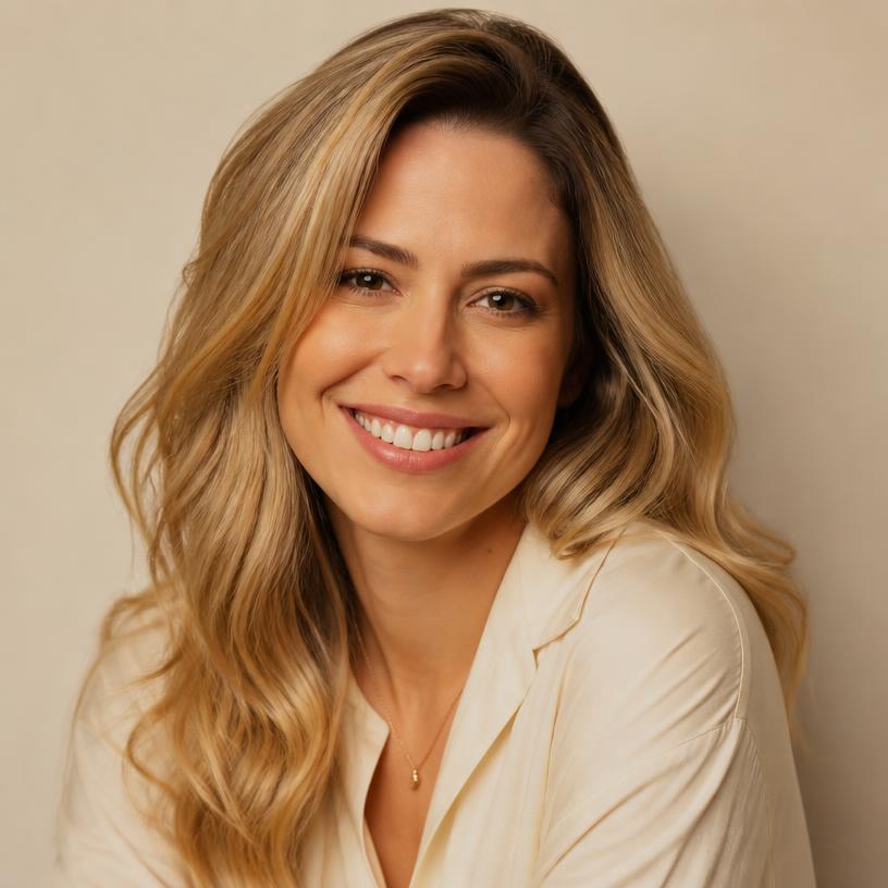 Patrícia L. com ondas loiras